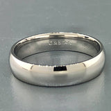 14K White Gold Plain Wide Band - Walter Bauman Jewelers