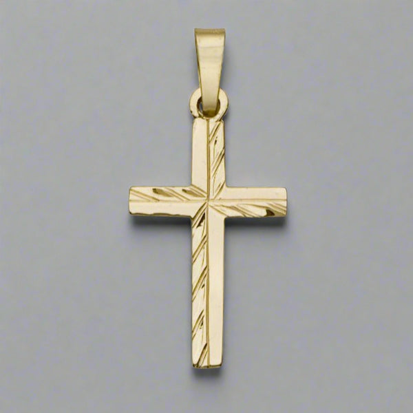 14K Y Dia Cut Cross 0.8grms - Walter Bauman Jewelers