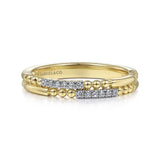 14K Y Gold 0.07ctw Double Diamond Ring - Walter Bauman Jewelers