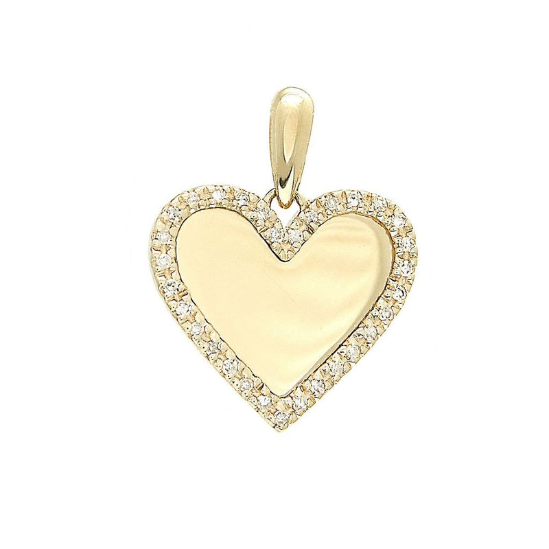 14K Y Gold 0.09cttw Diamond Heart Pendant - Walter Bauman Jewelers