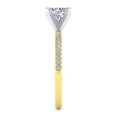 14K Y Gold 0.11ctw Diamond Engagement Ring Mounting - Walter Bauman Jewelers