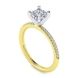 14K Y Gold 0.11ctw Diamond Engagement Ring Mounting - Walter Bauman Jewelers