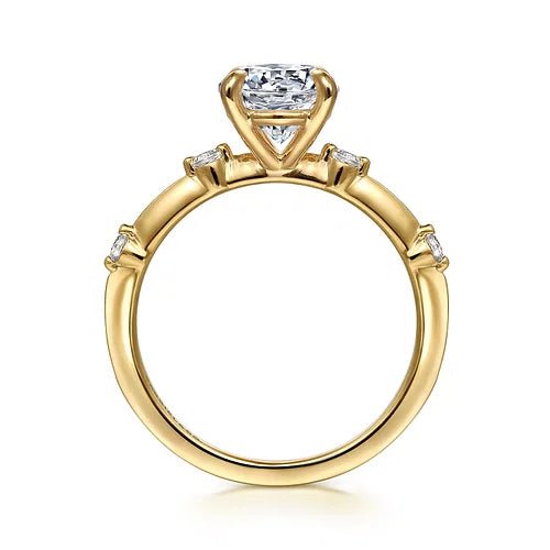 14K Y Gold 0.12ctw Diamond Engagement Ring Mounting - Walter Bauman Jewelers