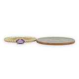 14K Y Gold 0.17ct Amethyst Rope Design Ring - Walter Bauman Jewelers