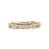 14K Y Gold 0.17cttw Figure 8 Diamond Stack Ring - Walter Bauman Jewelers