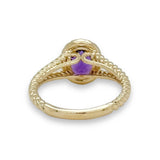 14K Y Gold 0.17ctw Diamonds and 1.10ctw Amethyst Ring - Walter Bauman Jewelers