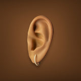 14K Y Gold 0.17ctw Oval Diamond Hoop Earrings - Walter Bauman Jewelers