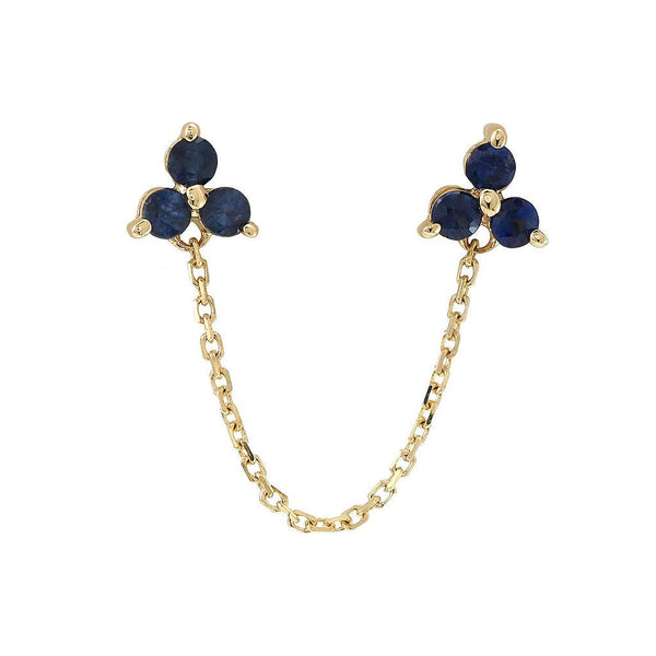 14K Y Gold 0.20cttw Single Sapphire Earring - Walter Bauman Jewelers
