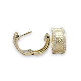 14K Y Gold 0.23cttw Diamond Huggie Hoop Earrings - Walter Bauman Jewelers