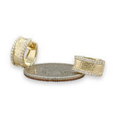 14K Y Gold 0.23cttw Diamond Huggie Hoop Earrings - Walter Bauman Jewelers