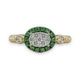 14K Y Gold 0.25cttw Zircon and 0.30cttw G/SI1 Diamond Ring - Walter Bauman Jewelers