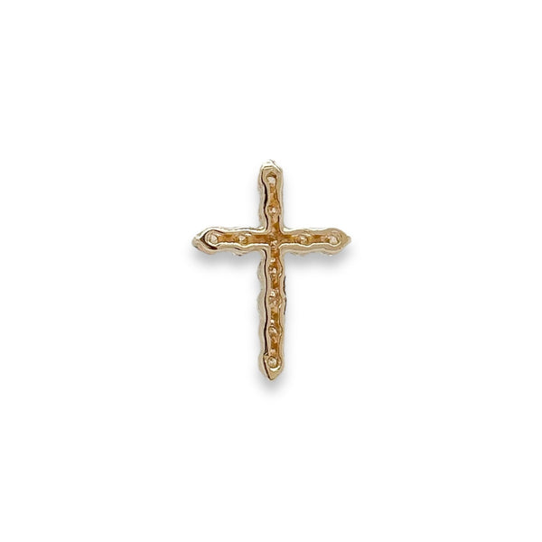 14K Y Gold 0.25ctw Diamond Cross - Walter Bauman Jewelers