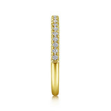 14K Y Gold 0.25ctw French Pave Diamond Band - Walter Bauman Jewelers