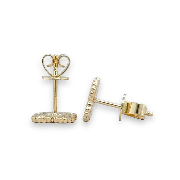 14K Y Gold 0.28ctw Diamond Clover Earrings - Walter Bauman Jewelers