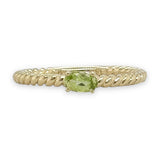 14K Y Gold 0.30ct Peridot Rope Design Ring - Walter Bauman Jewelers