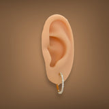 14K Y Gold 0.30ctw Diamond Hoop Earrings - Walter Bauman Jewelers