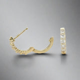 14K Y Gold 0.30ctw Small Diamond Hoop Earrings - Walter Bauman Jewelers
