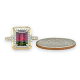 14K Y Gold 0.34ctw Diamonds and 2.22ct Tourmaline Ring - Walter Bauman Jewelers