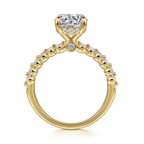 14K Y Gold 0.37ctw Bezel Set Diamond Engagement Ring - Walter Bauman Jewelers
