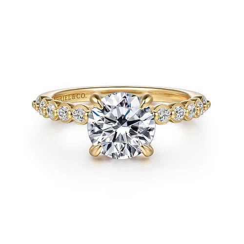 14K Y Gold 0.37ctw Bezel Set Diamond Engagement Ring - Walter Bauman Jewelers