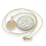14K Y Gold 0.38ctw Disc Diamond Pendant - Walter Bauman Jewelers