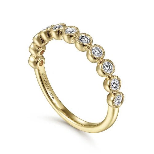 14K Y Gold 0.40ctw Bezel Set Diamond Band - Walter Bauman Jewelers