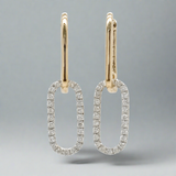 14K Y Gold 0.40ctw Diamond Paperclip Earrings - Walter Bauman Jewelers