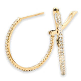 14K Y Gold 0.50cttw Diamond Hoop Earrings - Walter Bauman Jewelers