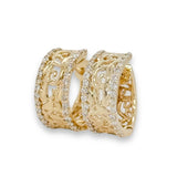 14K Y Gold 0.50cttw Diamond Huggie Earrings - Walter Bauman Jewelers