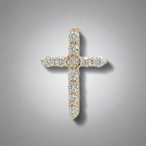 14K Y Gold 0.50ctw Diamond Cross - Walter Bauman Jewelers