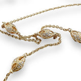 14K Y Gold 0.50ctw G-H/VS2 Diamond Station Necklace - Walter Bauman Jewelers