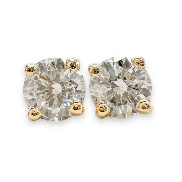 14K Y Gold 0.50ctw H/I1 Lab-Created Diamond Earrings - Walter Bauman Jewelers