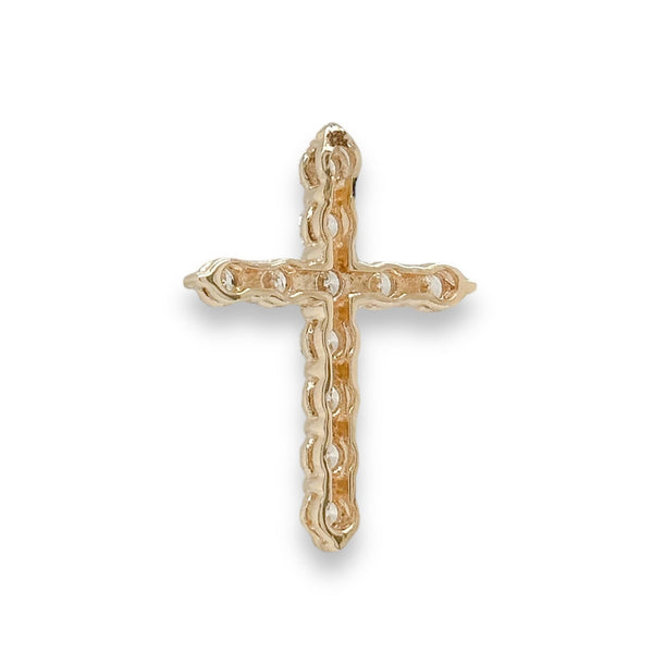 14K Y Gold 0.75ctw Diamond Cross - Walter Bauman Jewelers