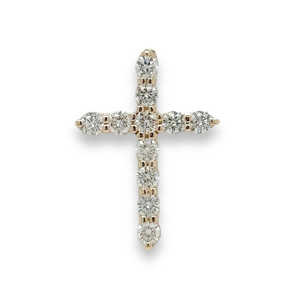 14K Y Gold 0.75ctw Diamond Cross - Walter Bauman Jewelers
