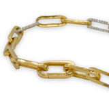 14K Y Gold 0.75ctw Diamond Paperclip Bracelet - Walter Bauman Jewelers