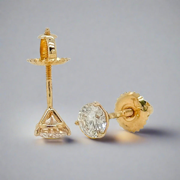 14K Y Gold 0.82ctw G/VS1 Lab-Created Diamond Earrings - Walter Bauman Jewelers