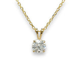 14K Y Gold 1.00ct D/VS2 Lab-Created Diamond Pendant IGI#585309566 - Walter Bauman Jewelers