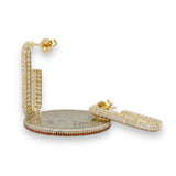 14K Y Gold 1.00cttw G-H/SI1 Diamond Hoop Earrings - Walter Bauman Jewelers