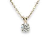 14K Y Gold 1.03ct E/VVS2 Lab-Created Diamond Pendant IGI#569393895 - Walter Bauman Jewelers