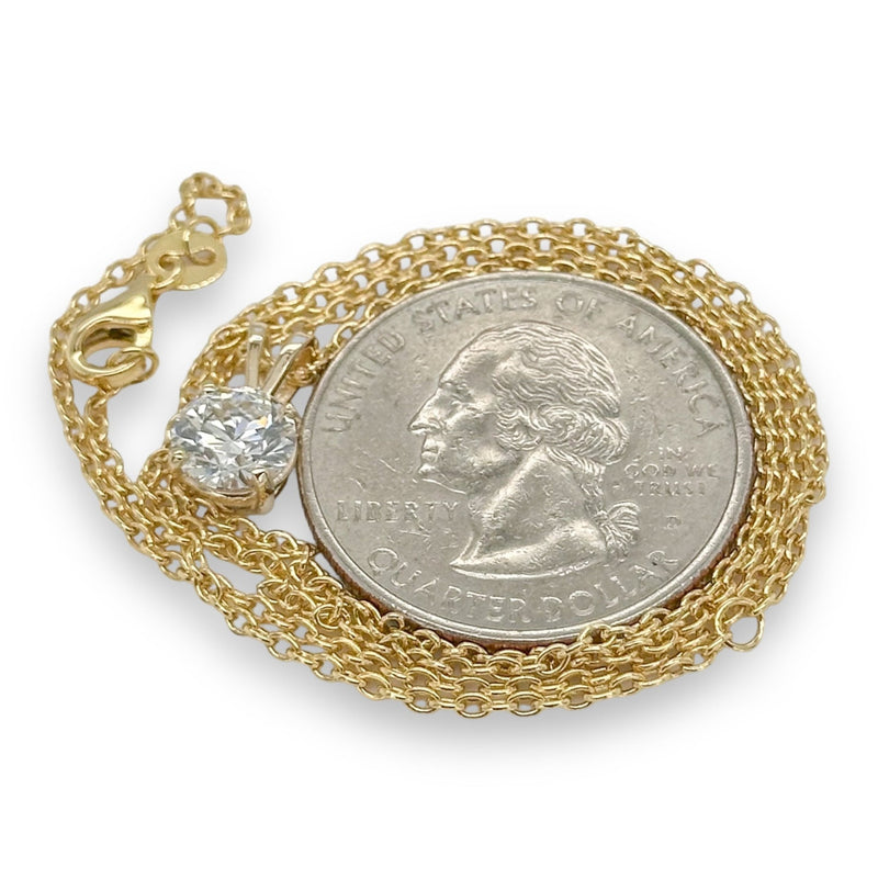 14K Y Gold 1.03ct E/VVS2 Lab-Created Diamond Pendant IGI#569393895 - Walter Bauman Jewelers