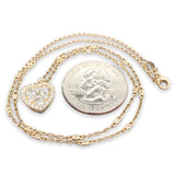 14K Y Gold 1.30cttw Diamond Heart Pendant - Walter Bauman Jewelers