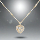14K Y Gold 1.30cttw Diamond Heart Pendant - Walter Bauman Jewelers