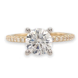 14K Y Gold .15cttw Diamond Mounting - Walter Bauman Jewelers