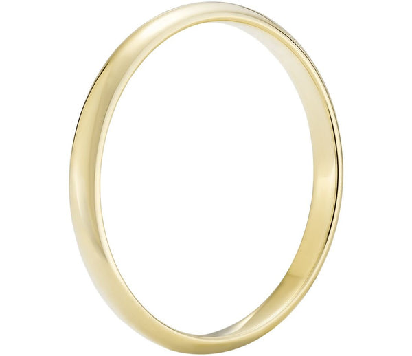 14K Y Gold 1.5mm Light Thin Wedding Band - Walter Bauman Jewelers