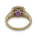 14K Y Gold 1.69ctw Amethyst and 0.20ctw Diamond Ring - Walter Bauman Jewelers