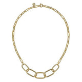 14K Y Gold 17" Large Oval Link Necklace - Walter Bauman Jewelers