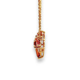 14K Y Gold 1.70cttw Multi Colored Stones & 0.15cttw G/SI1-2 Diamond Pendant - Walter Bauman Jewelers