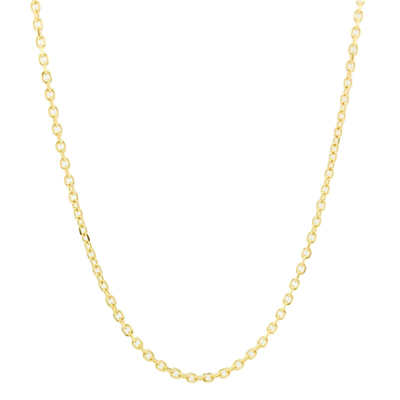 14K Y Gold 18" 035 Dia Cut Cable Chain - Walter Bauman Jewelers