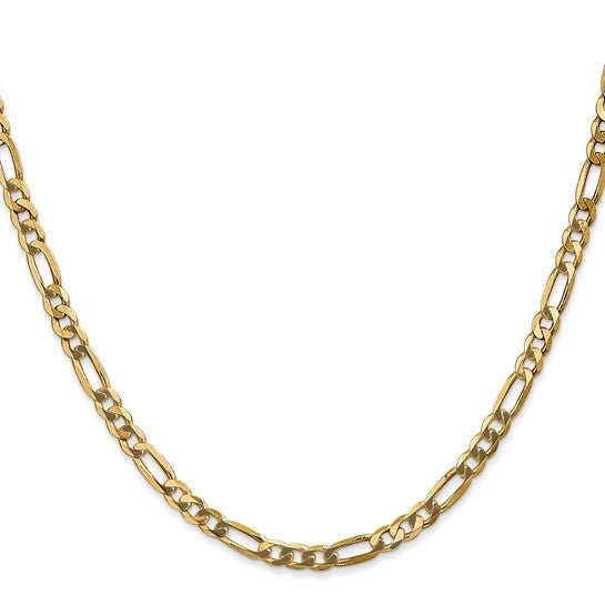 14K Y Gold 18" 4mm Flat Figaro Chain - Walter Bauman Jewelers