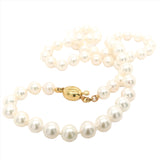14K Y Gold 18" 7 x 6.5mm AA Pearl Necklace - Walter Bauman Jewelers